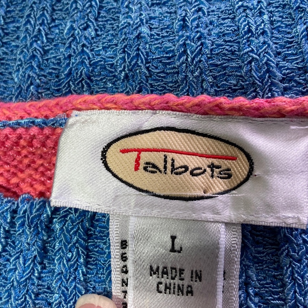 Talbots Multicolor Geometric Sweater - image 2